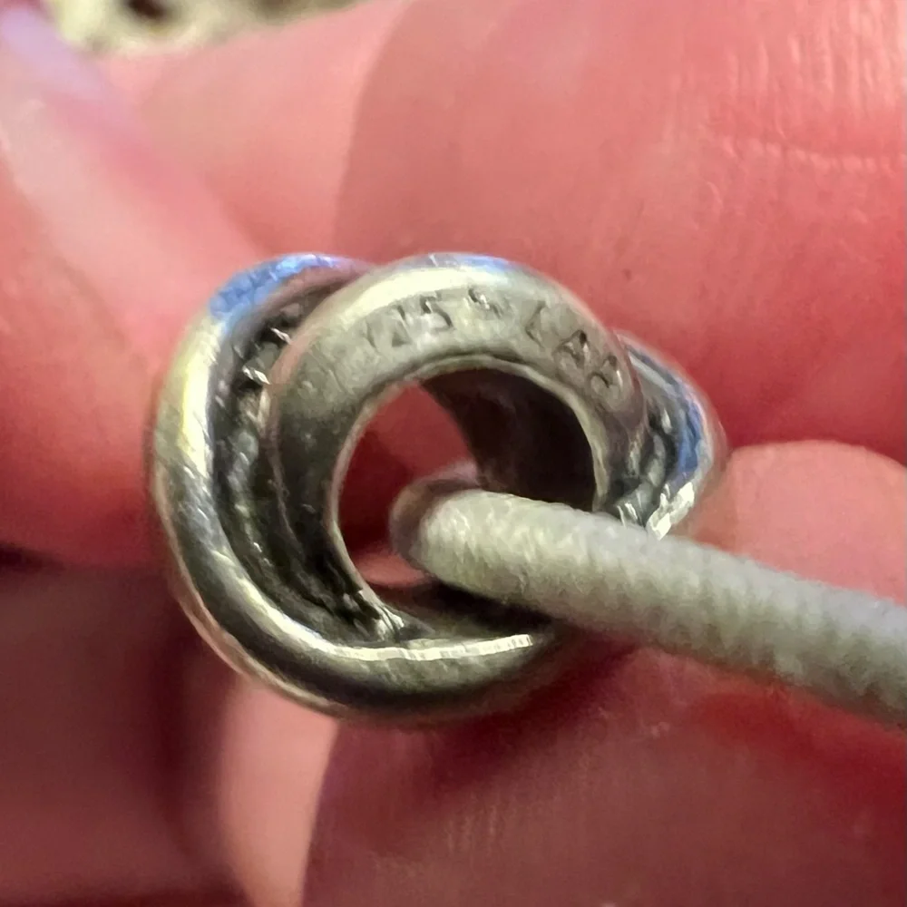 Trollbeads Sterling Silver .925 Lucky Knot Spiral Bead Charm EUC LAA #248